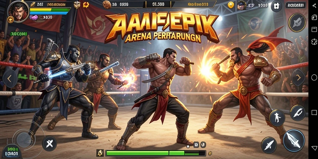 Screenshot menampilkan aksi pertarungan intens di AFAF.