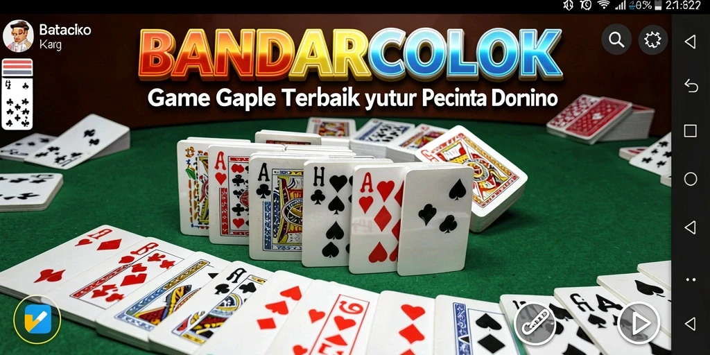 Tampilan gameplay seru dalam BANDARCOLOK, permainan Gaple yang menyenangkan.