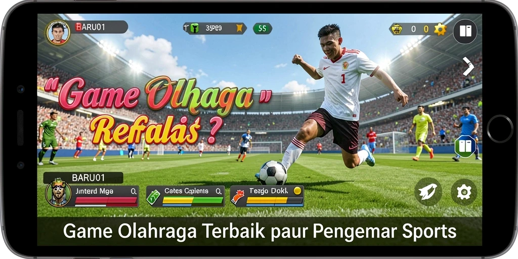 Tampilan gameplay seru dari BARU01 dengan aksi olahraga yang mendebarkan.