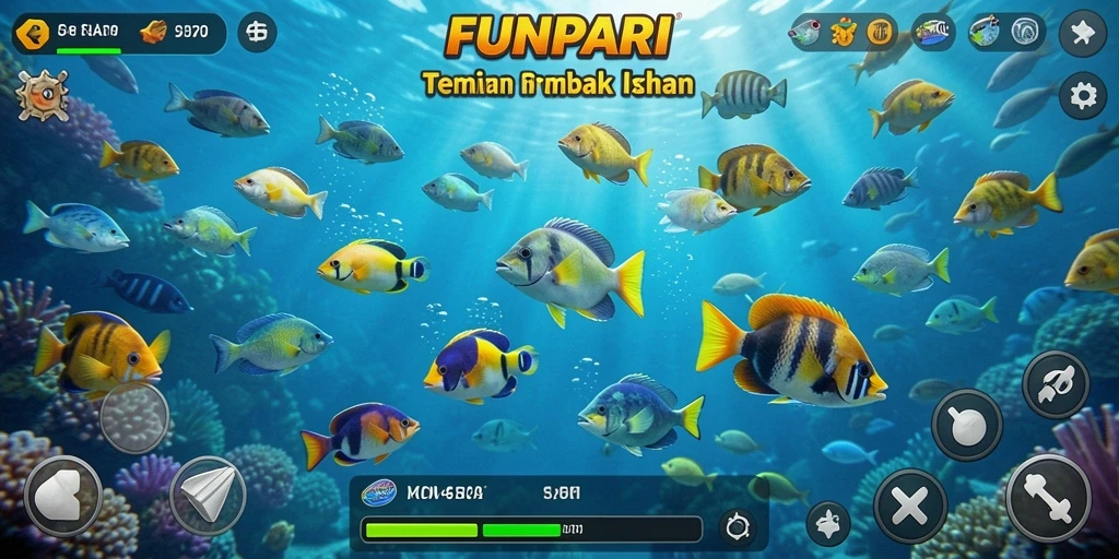 Screenshot gameplay seru dari game Tembak Ikan FUNPARI.