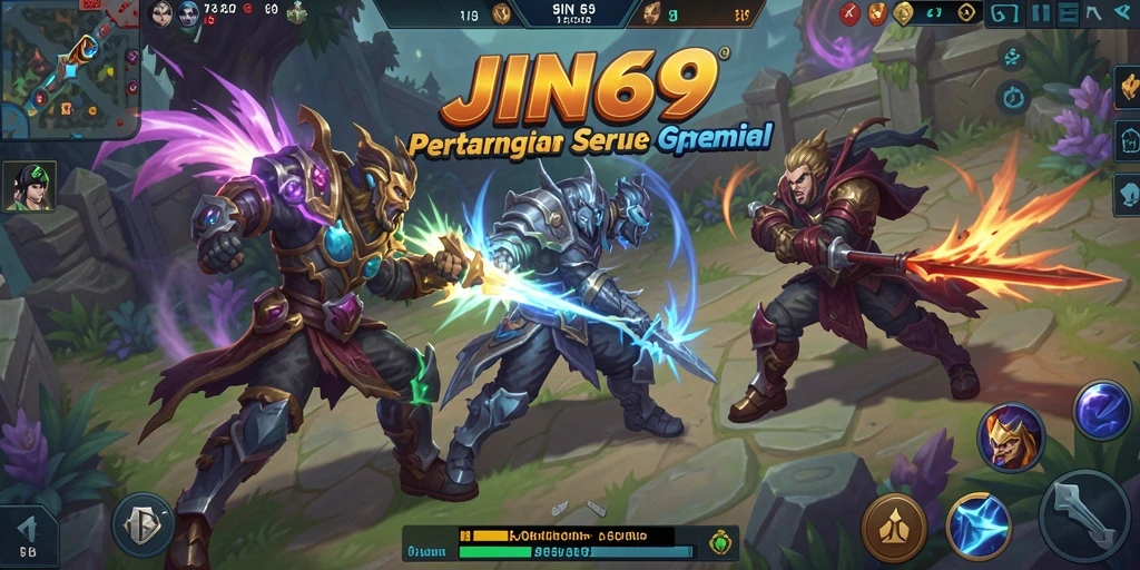Gameplay seru dan strategis dalam aksi pertempuran MOBA.
