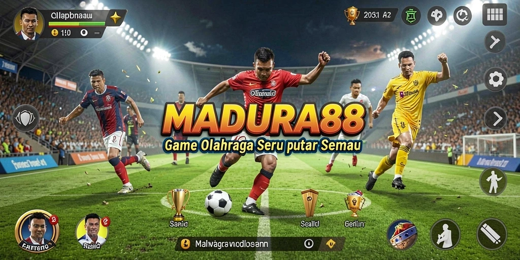 Screenshot gameplay MADURA88 dengan aksi penuh energi.