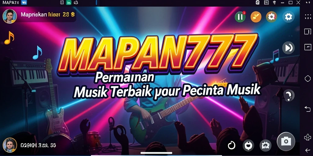 Tampilan gameplay <strong>MAPAN777</strong> yang menarik dengan aksi permainan musik.