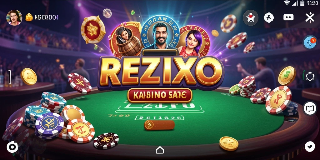 Tampilan gameplay menawan dari REZIXO dengan fitur Kasino yang menarik.