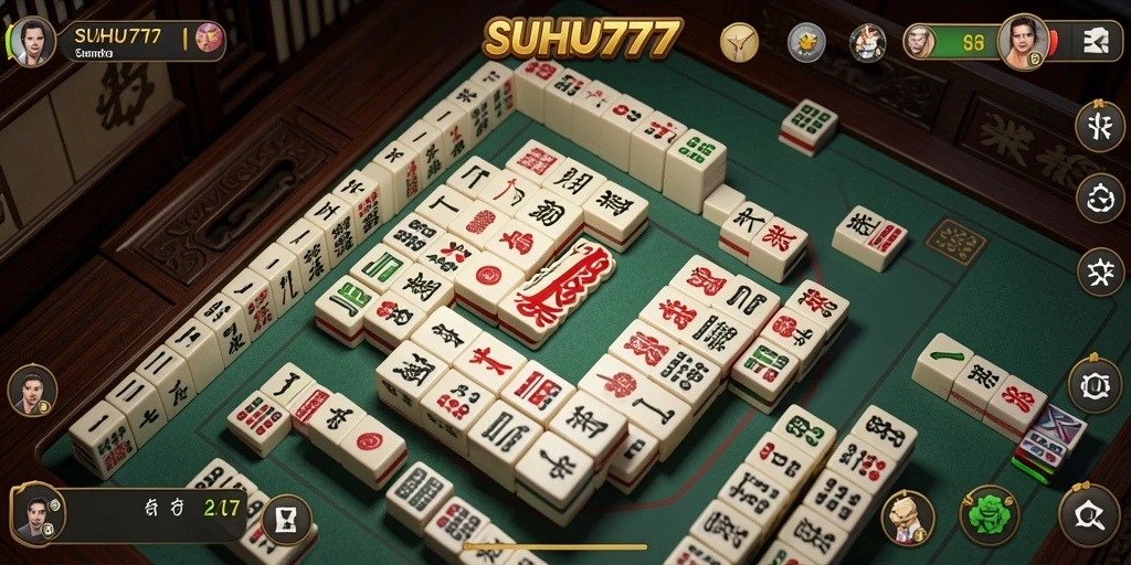 Tampilan menarik dari gameplay SUHU777 yang penuh tantangan Mahjong.