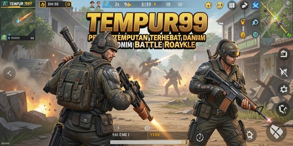 Gameplay TEMPUR99 yang menegangkan dan seru dalam pertempuran Battle Royale.