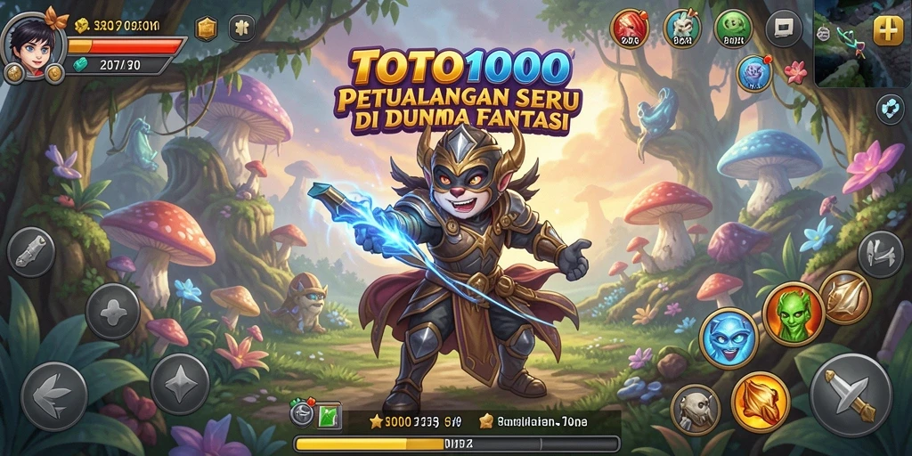 Tampilan gameplay TOTO1000 yang penuh aksi dan petualangan.